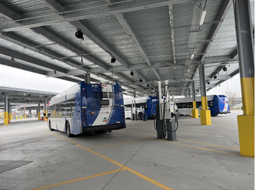 Electric Bus and EVSE at Utah Transit Authority Depot